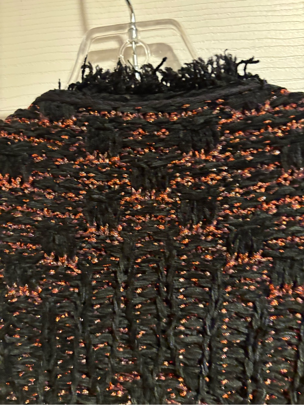 Vintage Missoni Black & Metallic Copper Fringed Jacket w/Tag